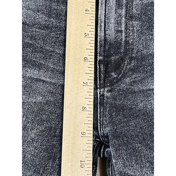 Mother Jeans Womens 24 Black The Runaway Flared Raw Hem Leg Stretch Slim Fit - Picture 7 of 14